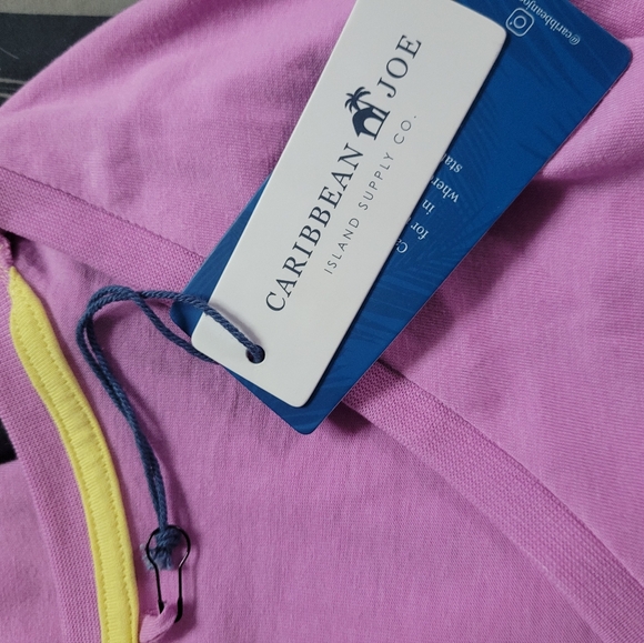 NWT Caribbean Joe 3x pink pineapple print shirt - Picture 3 of 8